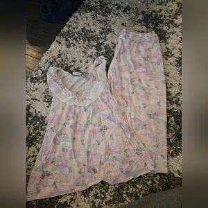 3X Pastel Floral Pajama Set | Soft 2-Piece Sleepwear